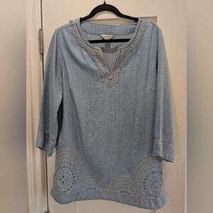 Tommy Bahama Chambray Tunic,M
